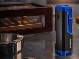 4-flamme lighter tæt på tæt flammebillede